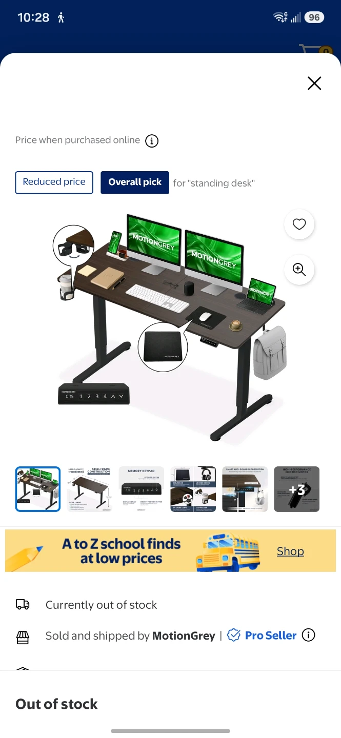 MotionGrey Electric Standing Desk - photo 2