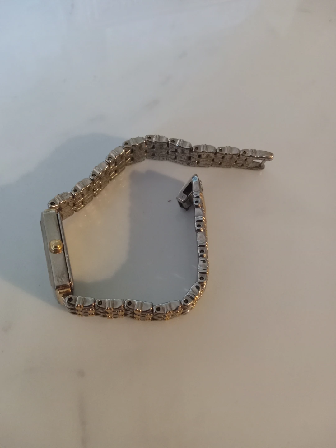 Seiko Two-Tone Rectangular Quartz Watch - photo 5