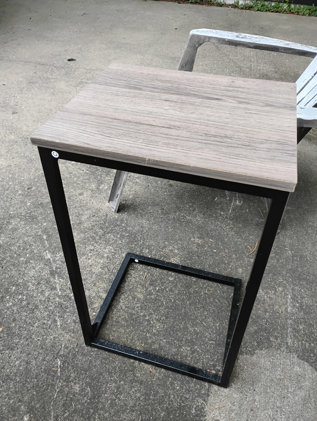 Industrial Style C-Shaped Side Table - photo 3