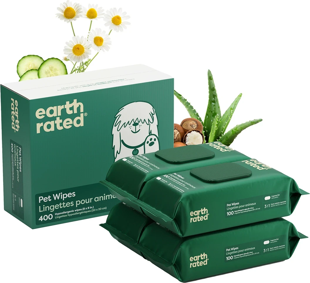 Earth Rated 400 Count Fragrance-Free Pet Wipes