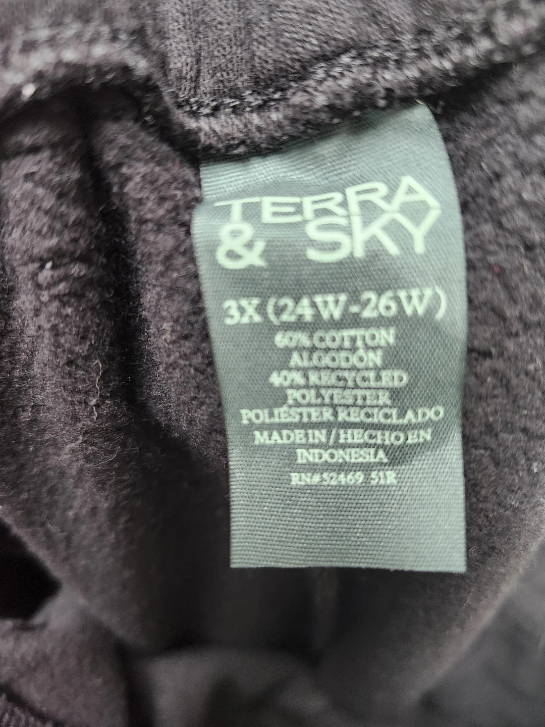 Terra & Sky Black Sweatpants 3X - photo 3