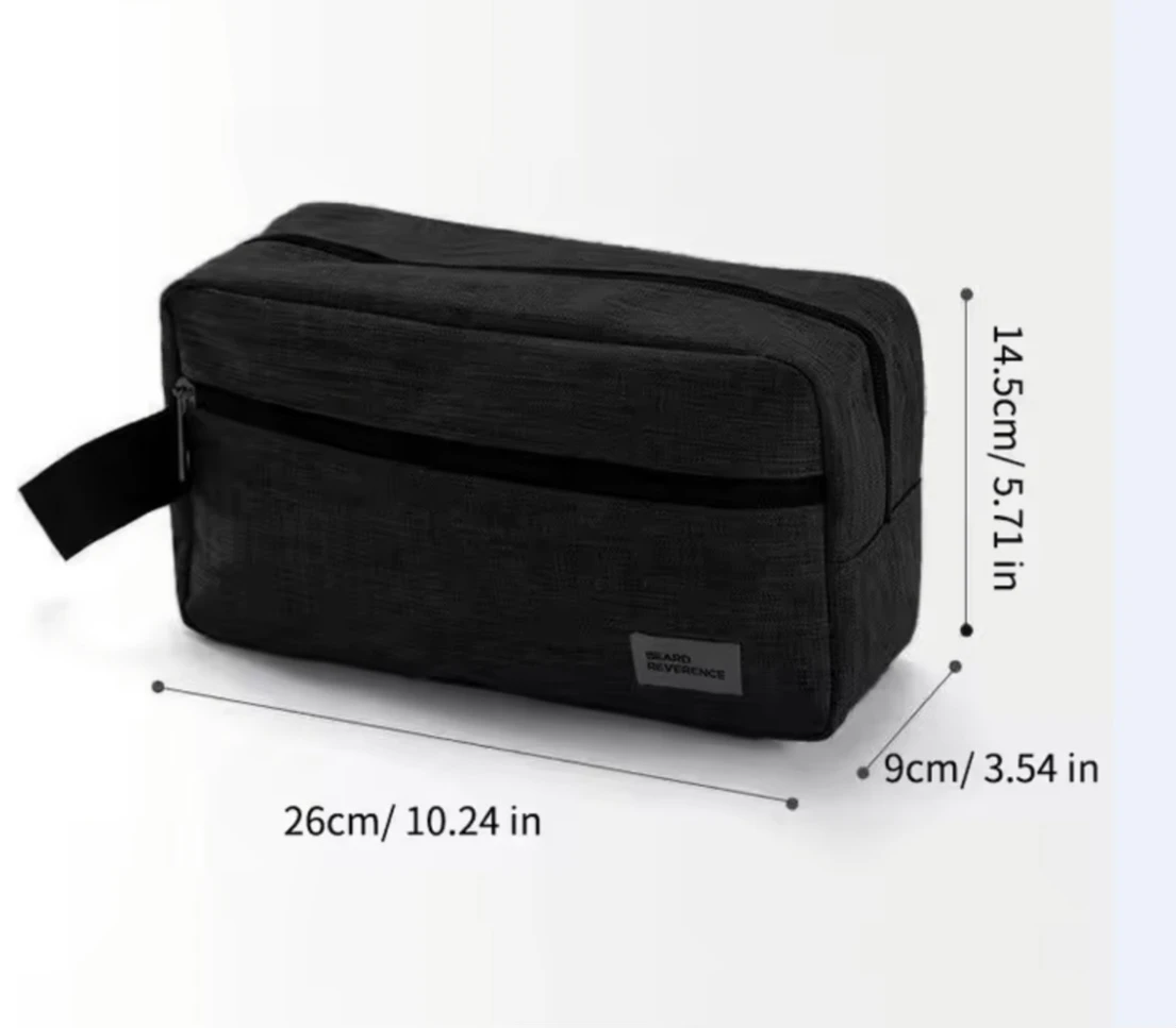 Beard Reverence black toiletry bag