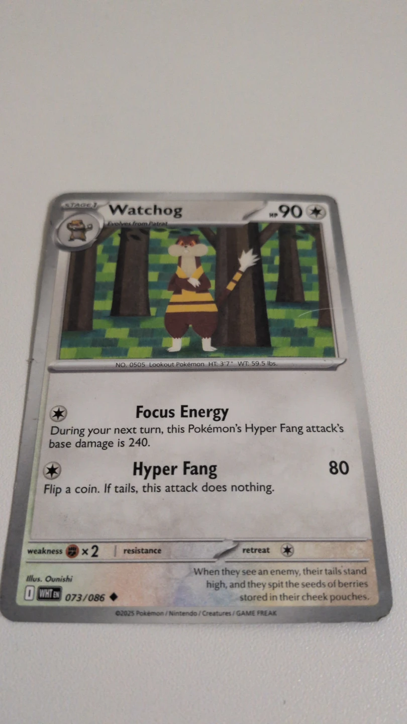 Watchog 073/086 Pokemon Card