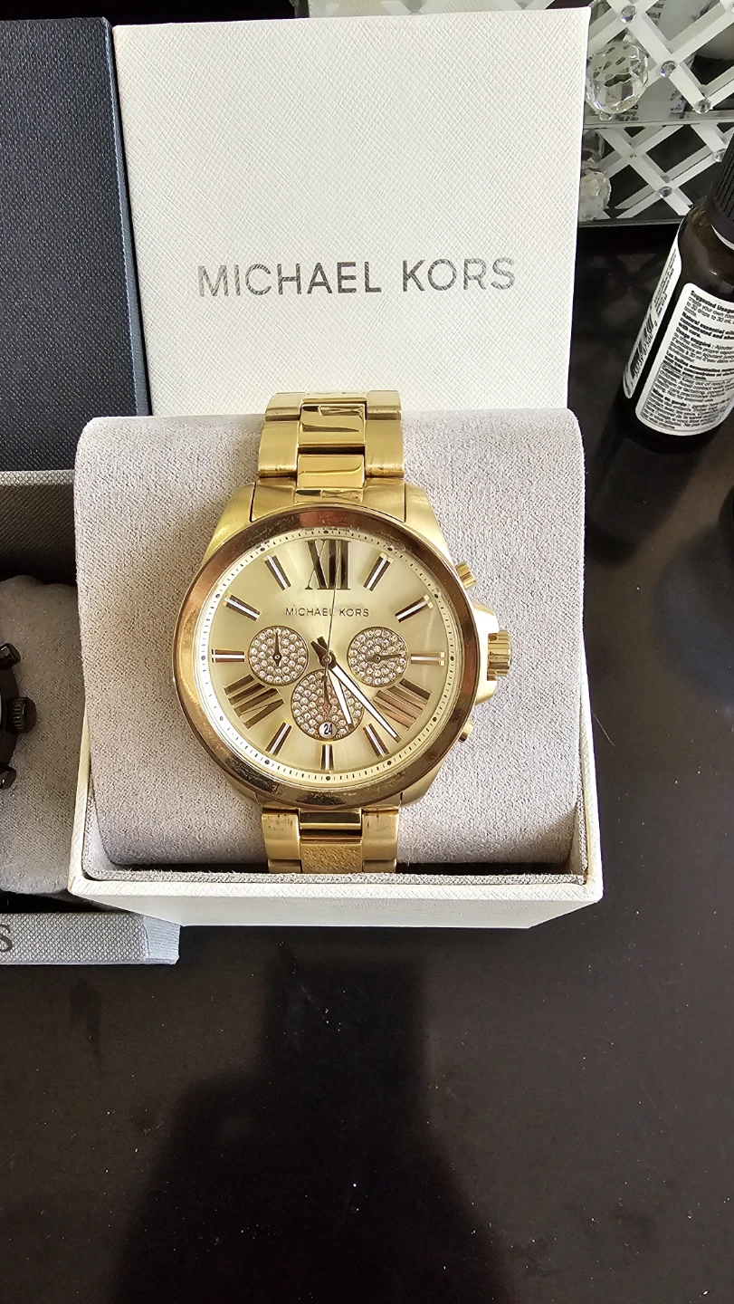 Michael Kors Men's Gold-Tone Chronograph Watch + Original Box - photo 2