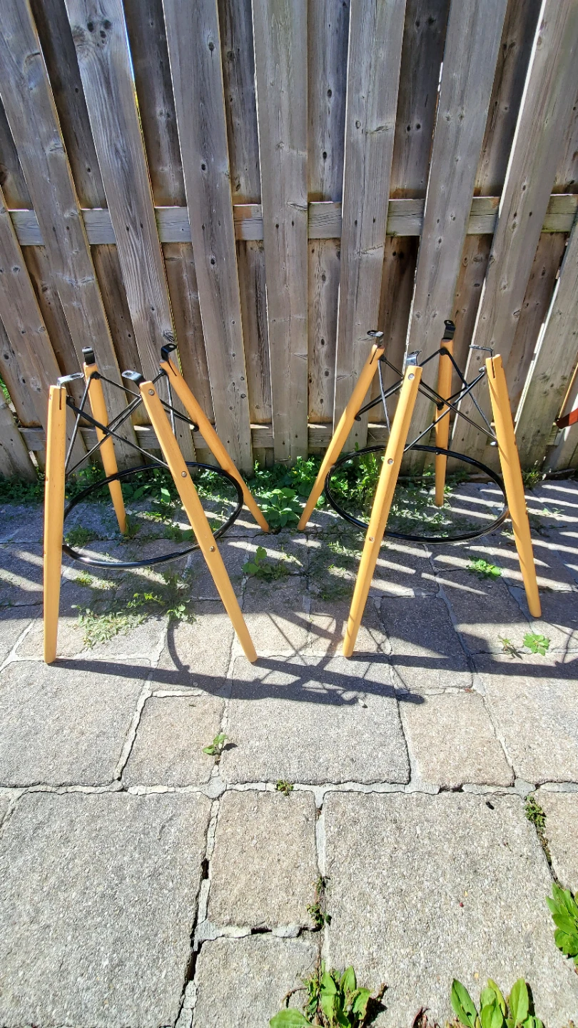 Set of Two Mid-Century Modern Bar Stool Bases