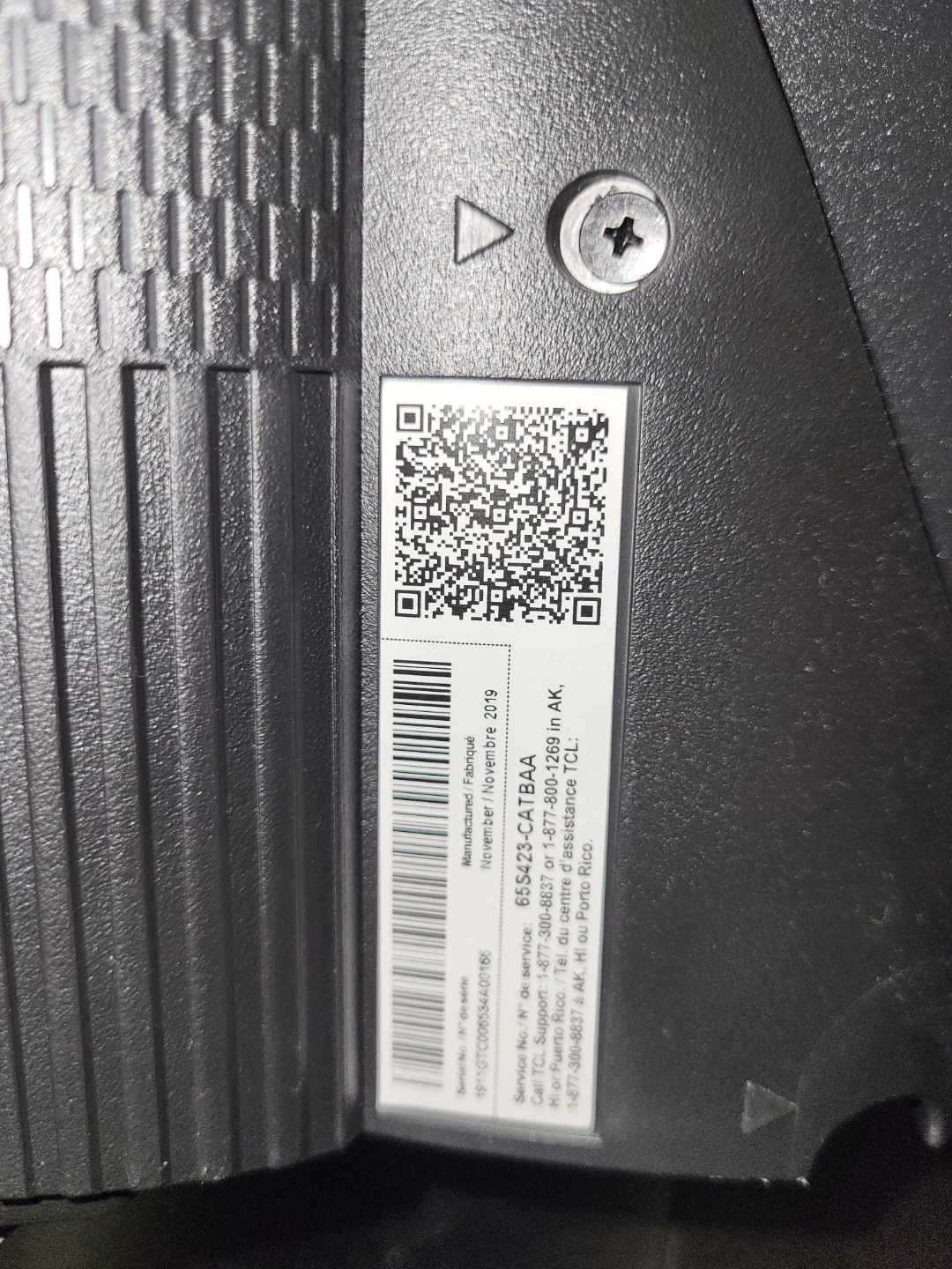 65 inch TCL TV, Unfortunately not working , see details below - photo 3