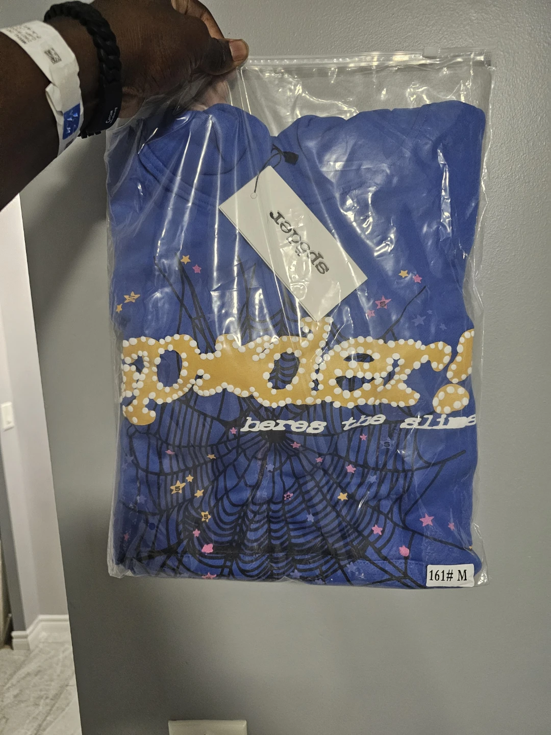 Sp5der Blue Hoodie Size M - photo 2