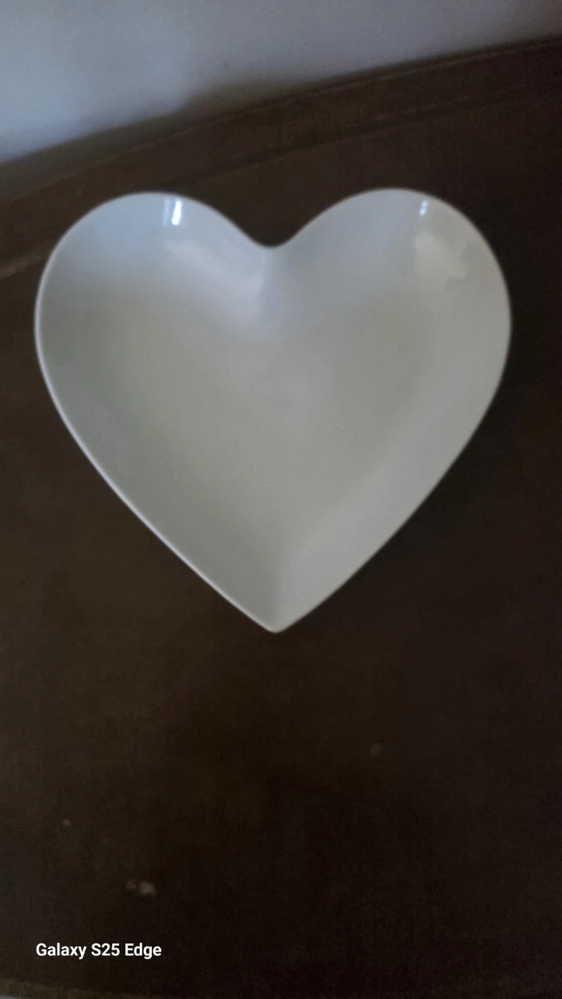 White Heart-Shaped Serving Dish