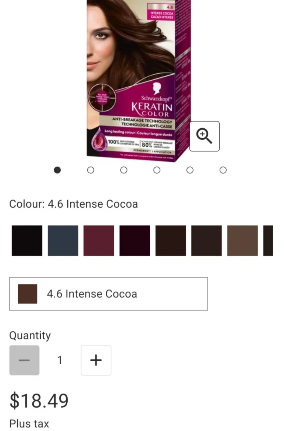 Schwarzkopf Keratin Permanent Hair Color 4.6 Intense Cocoa