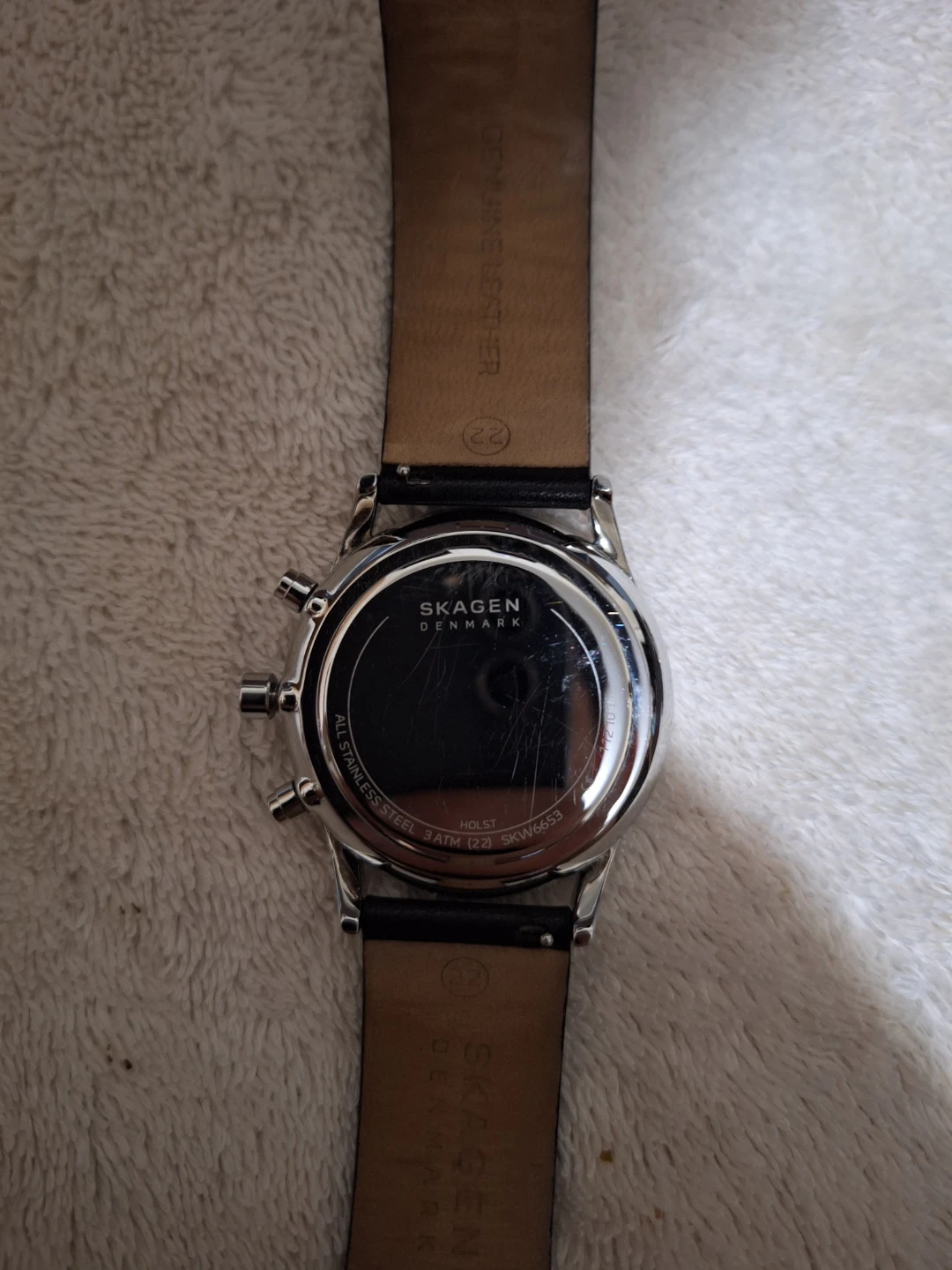 Mens Skagen Denmark chronograph Black dial/ Blue Band - photo 5