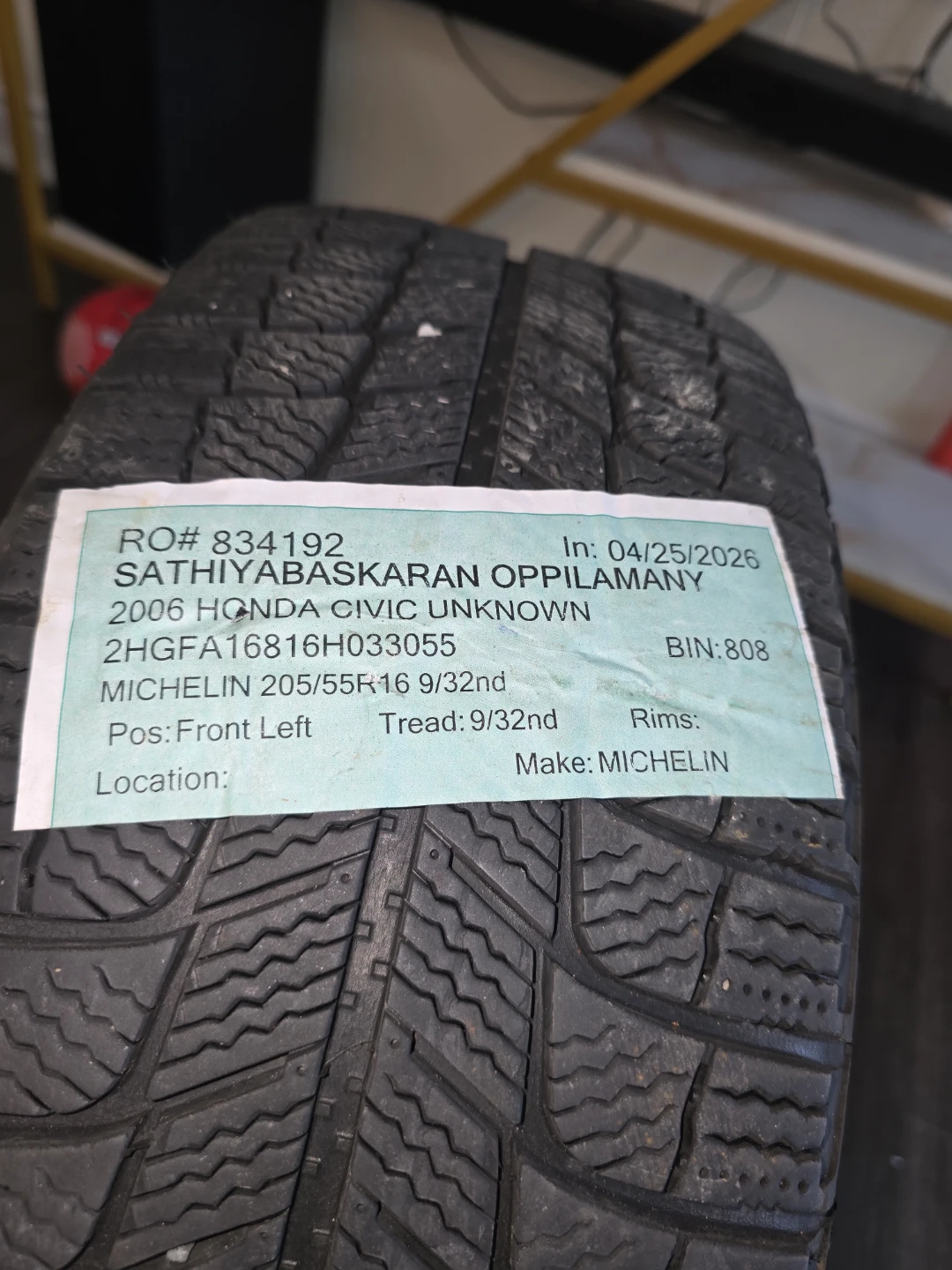 Michelin x ice winter tires, 4 tires with steel rims