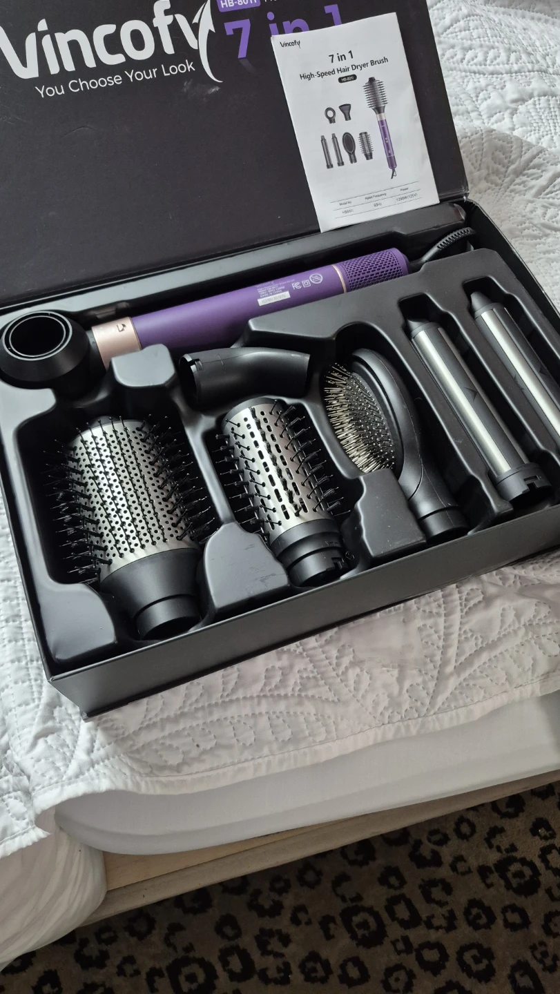 Vincofy 7-in-1 Air Styler Hair Dryer Brush - photo 3