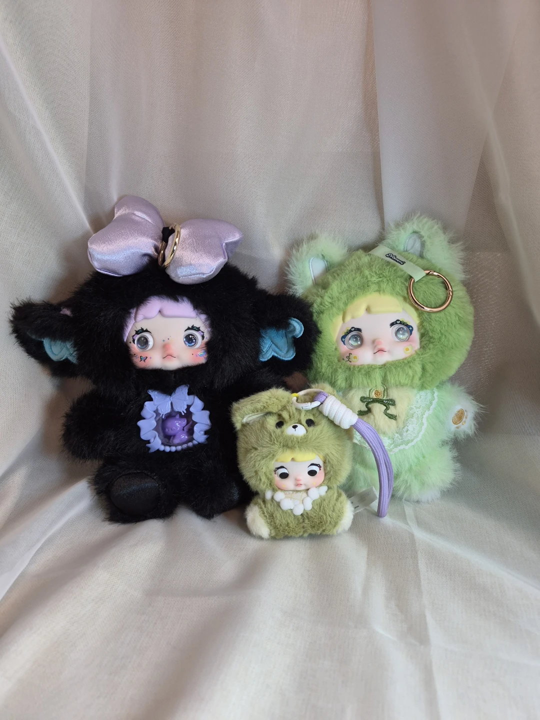 Lot of 3 So Cute Nommi Plush Characters Toys Keychains