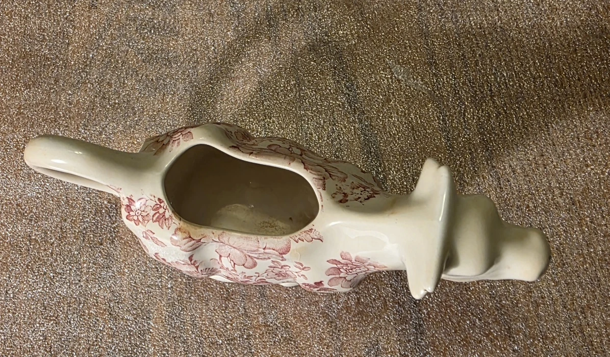 Crown Devon Staffordshire Cow Creamer - Red Floral Chintz Jug - photo 2