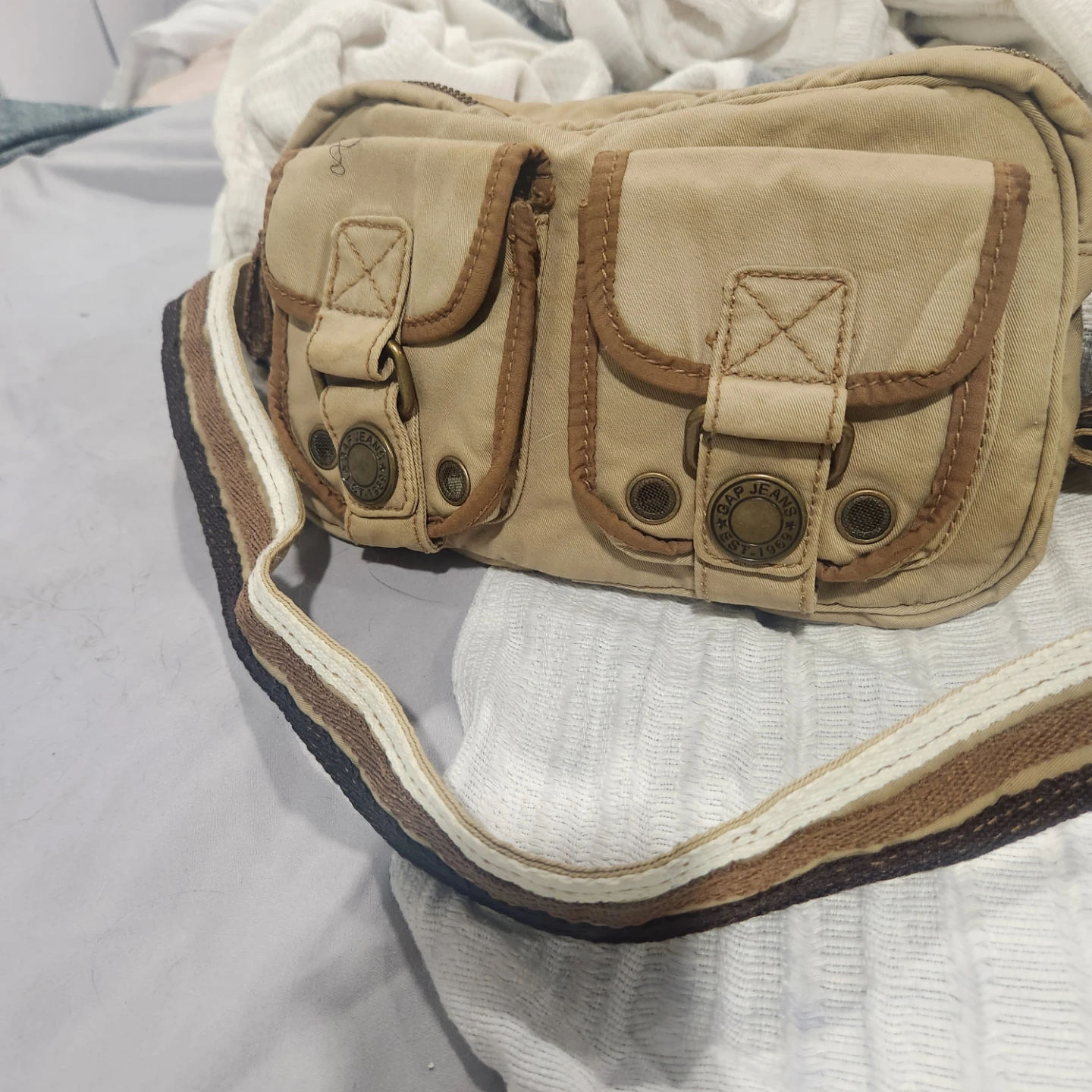 Vtg Y2K 2000s Gap Jeans Canvas Bag - photo 3