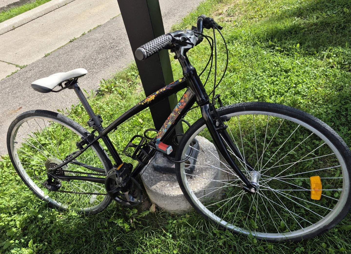 Bicycle with Helmet and Air Pump