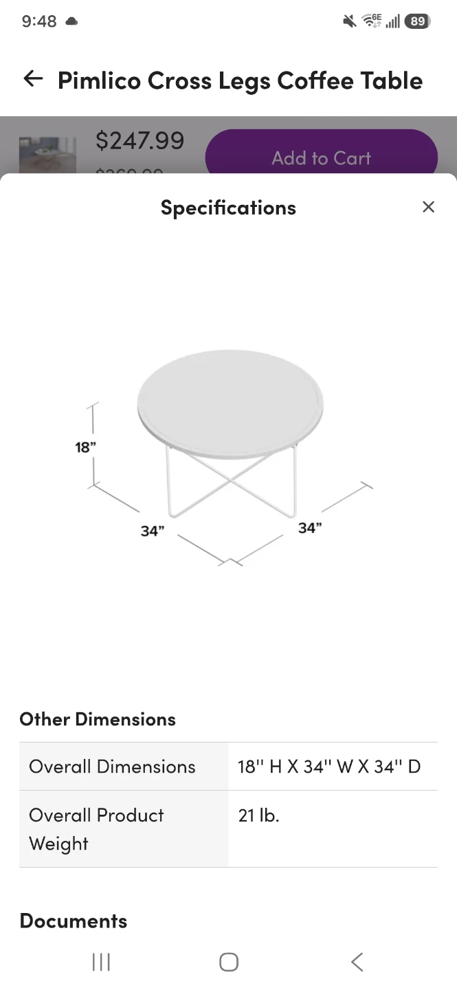 Gold Glass Coffee Table - photo 2