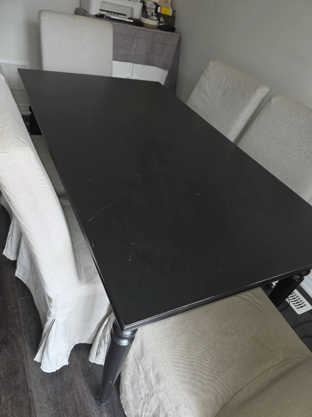 IKEA ROSENTORP Black Extendable Dining Table - photo 3