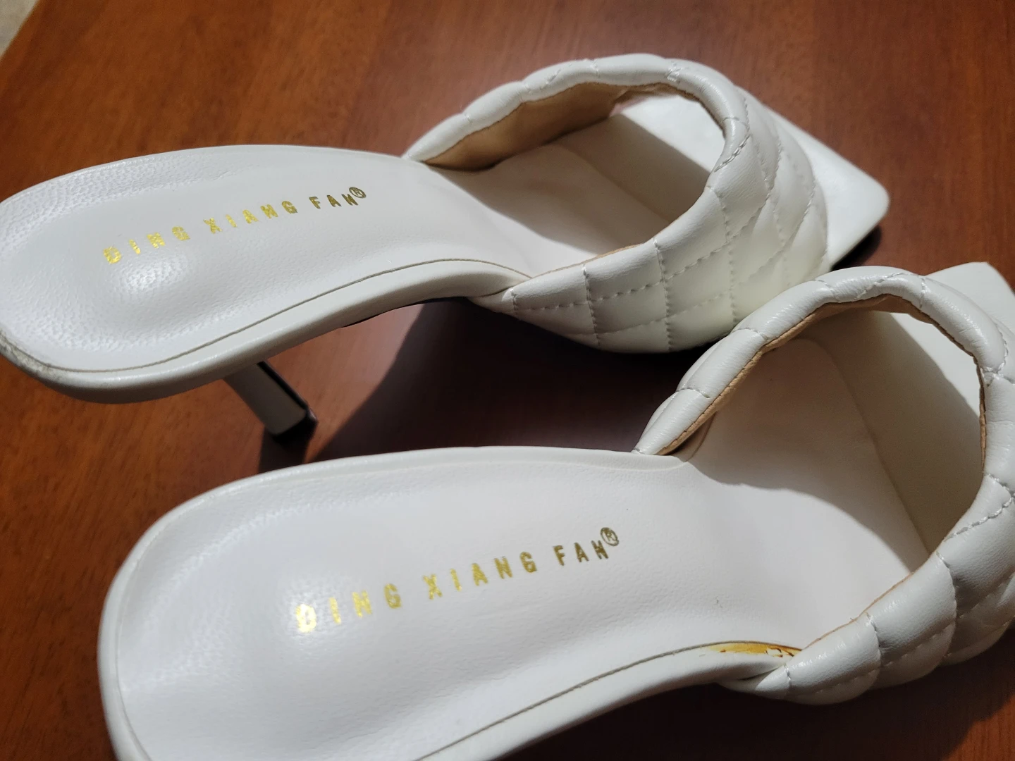 Quilted White Mules  & Sparkly Rhinestone Pumps - photo 3