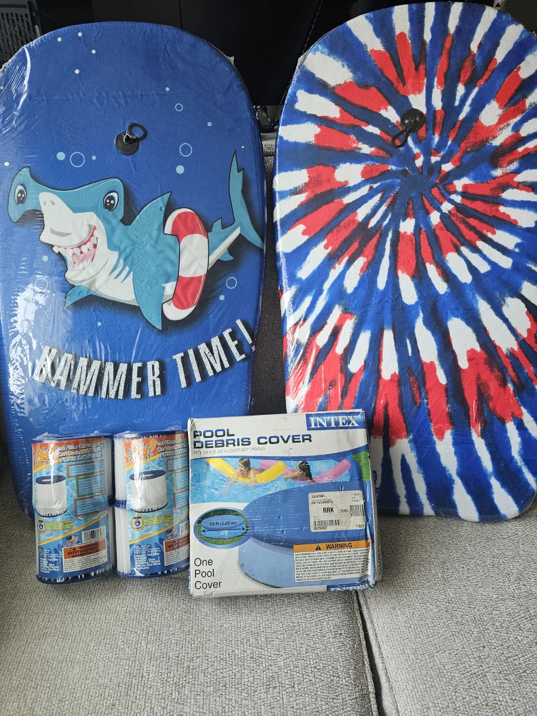 2 Bodyboards and Pool Accessories