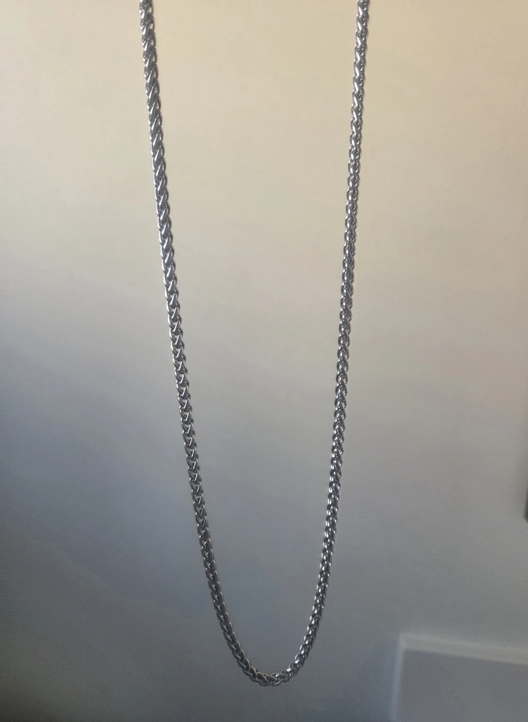 Silver-Tone Wheat Chain Necklace