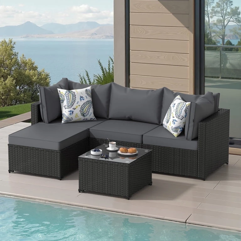 NEW In 2 Boxes (fit to car)Patio Sofa Set with Cushions