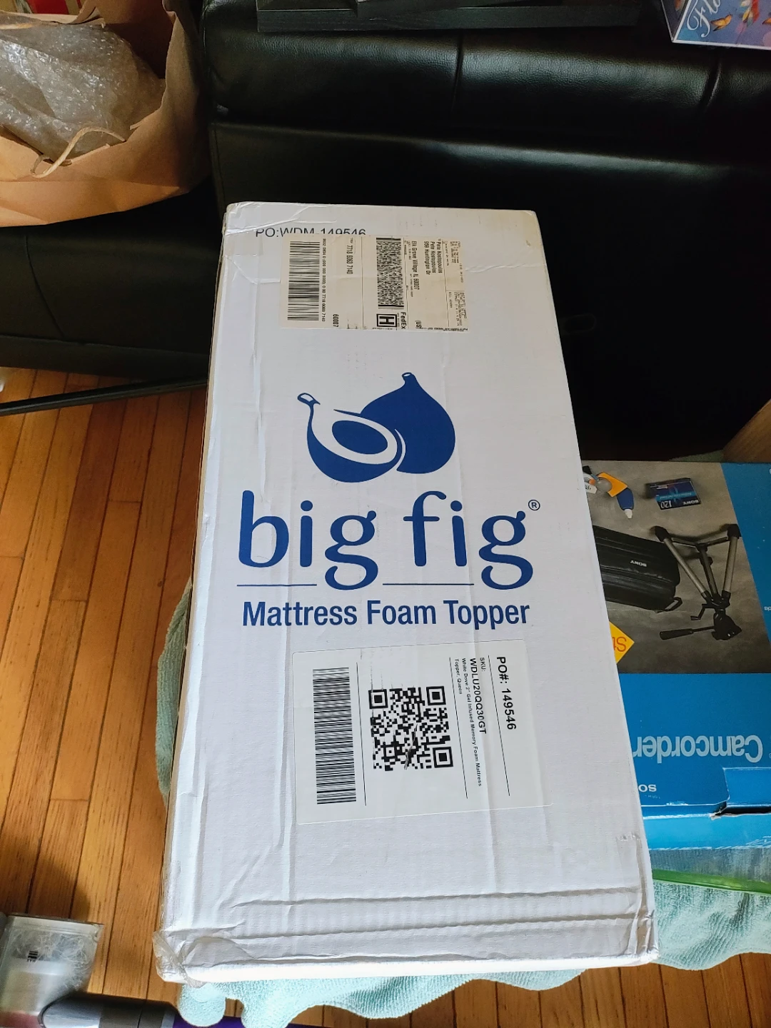 NEW Big Fig Queen Mattress Foam Topper - Factory Sealed Box!