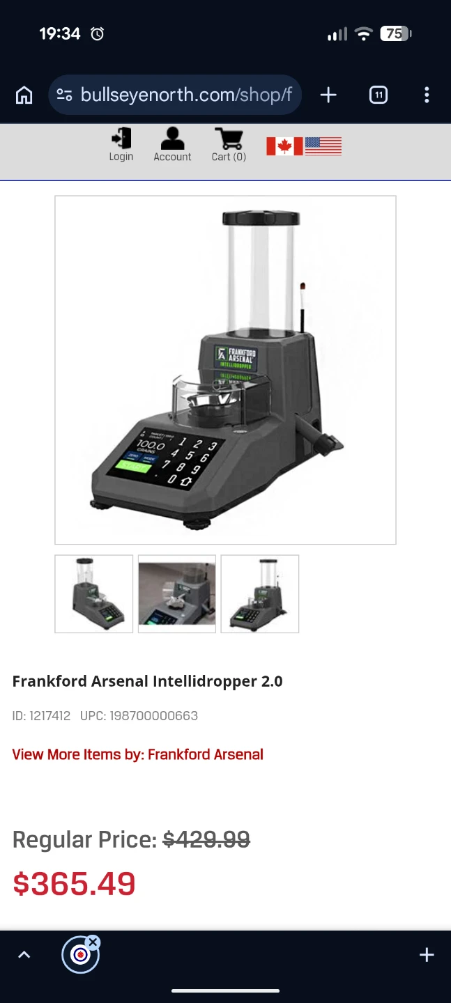 Frankford Arsenal Intellideopper 2.0 powder scale