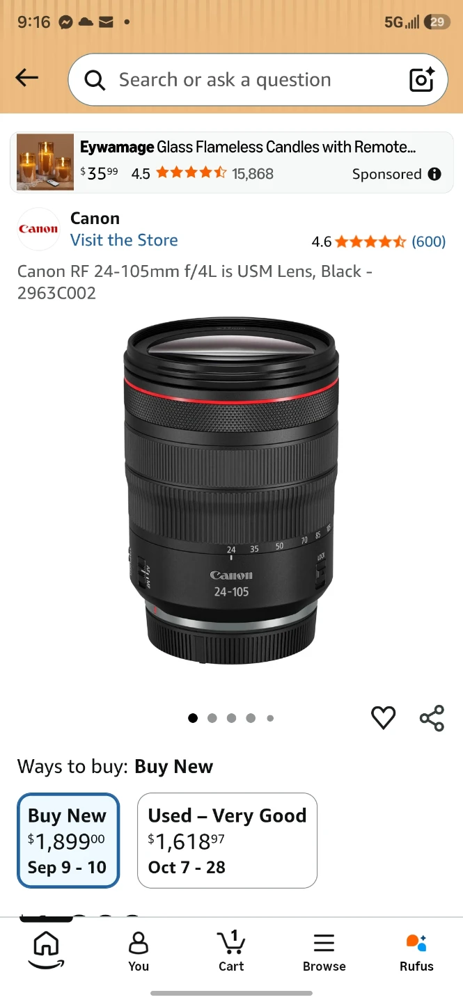 Canon RF 24-105mm f/4L IS USM Lens