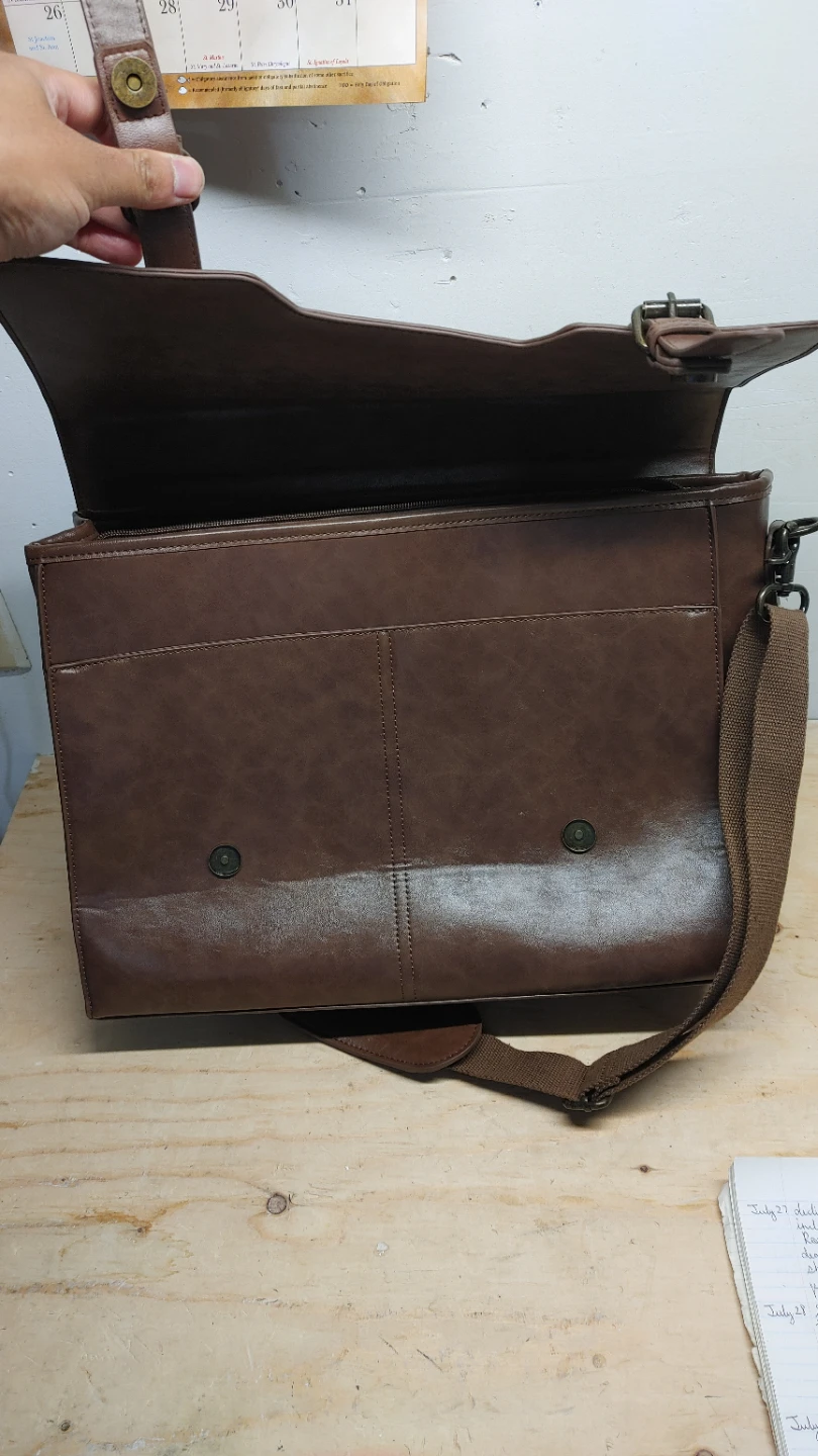 Newhey Brown Leather Messenger Bag - photo 2