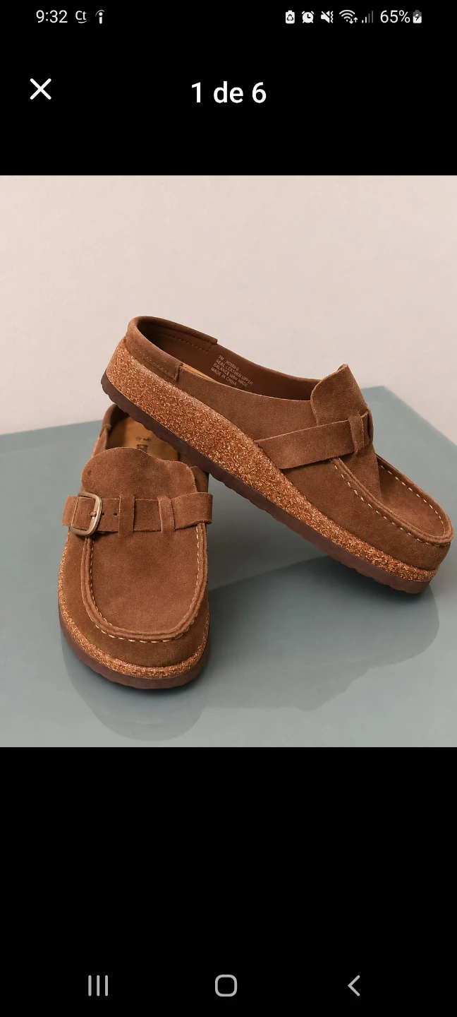 Cushionaire Suede Buckle Clogs - Size 7M