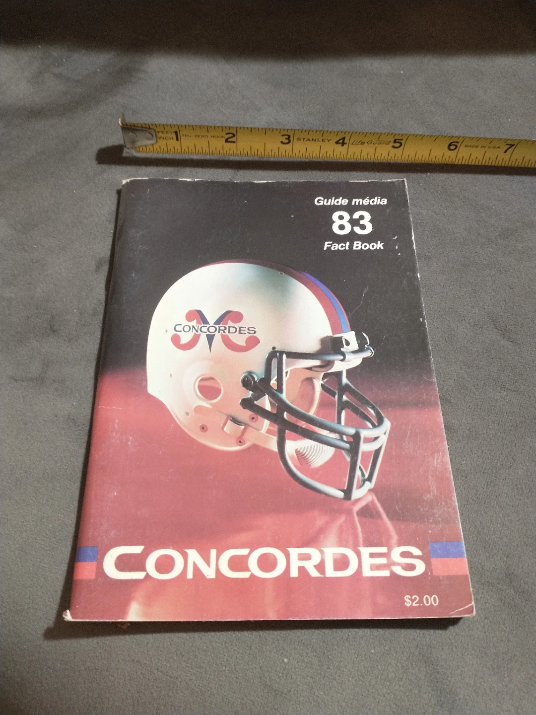 1983 Montreal Concordes Media Guide Fact Book