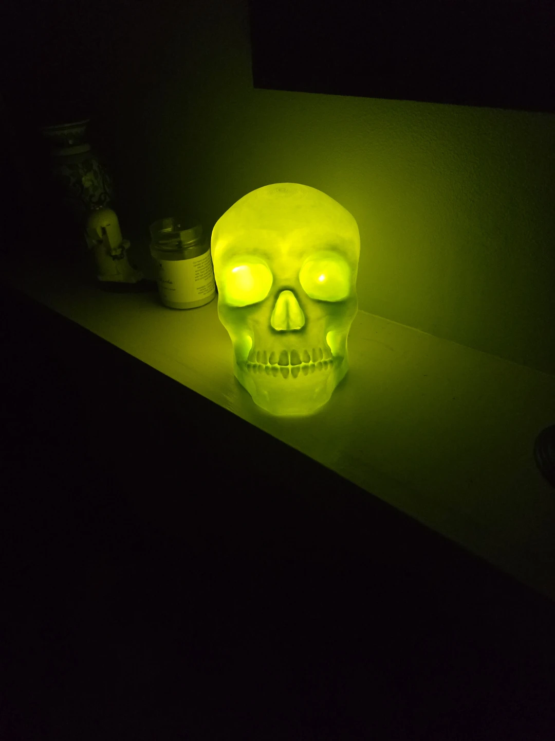 Glow in the dark 3D skull