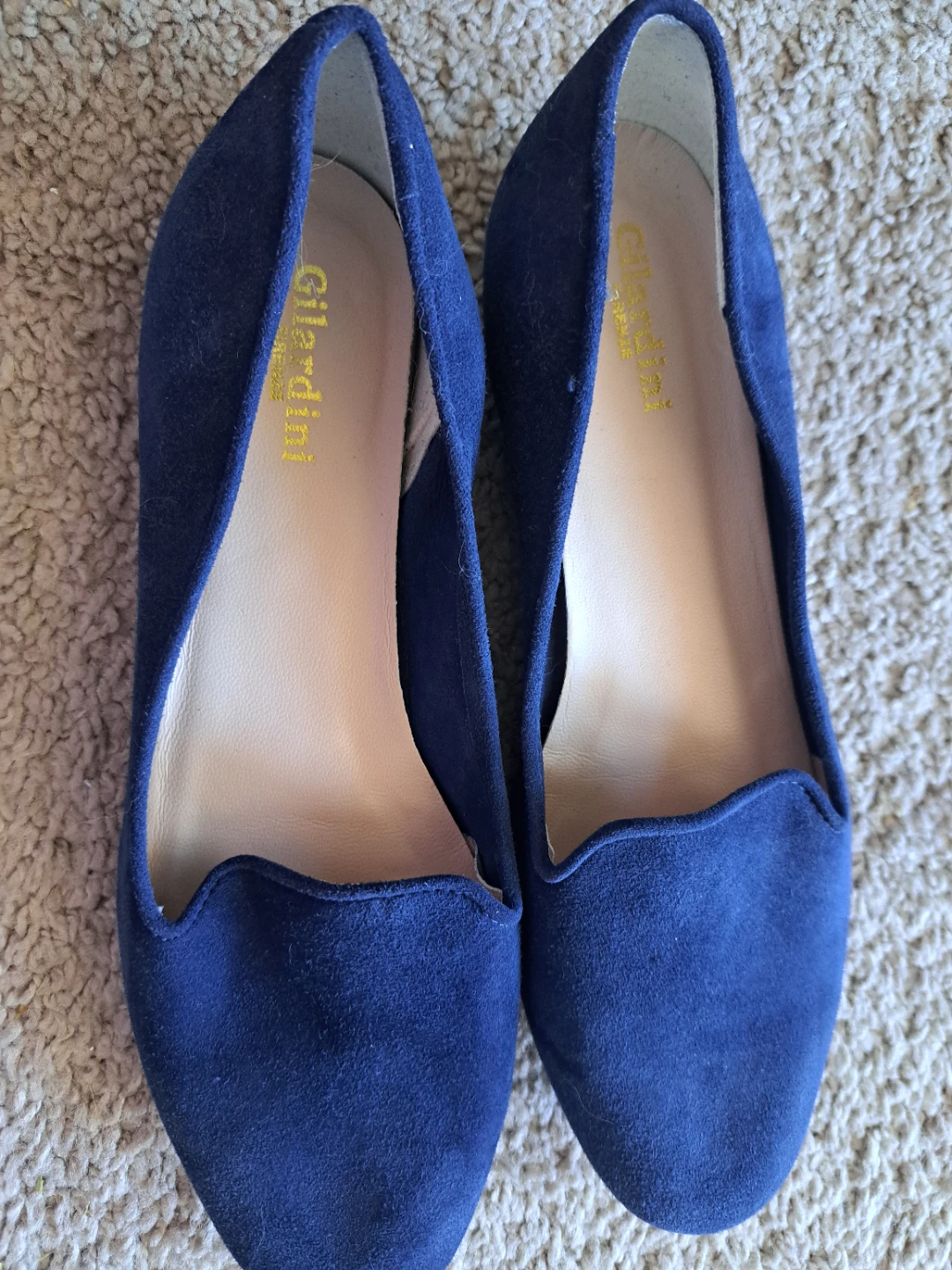 Giardini Firenze Blue Suede Flats