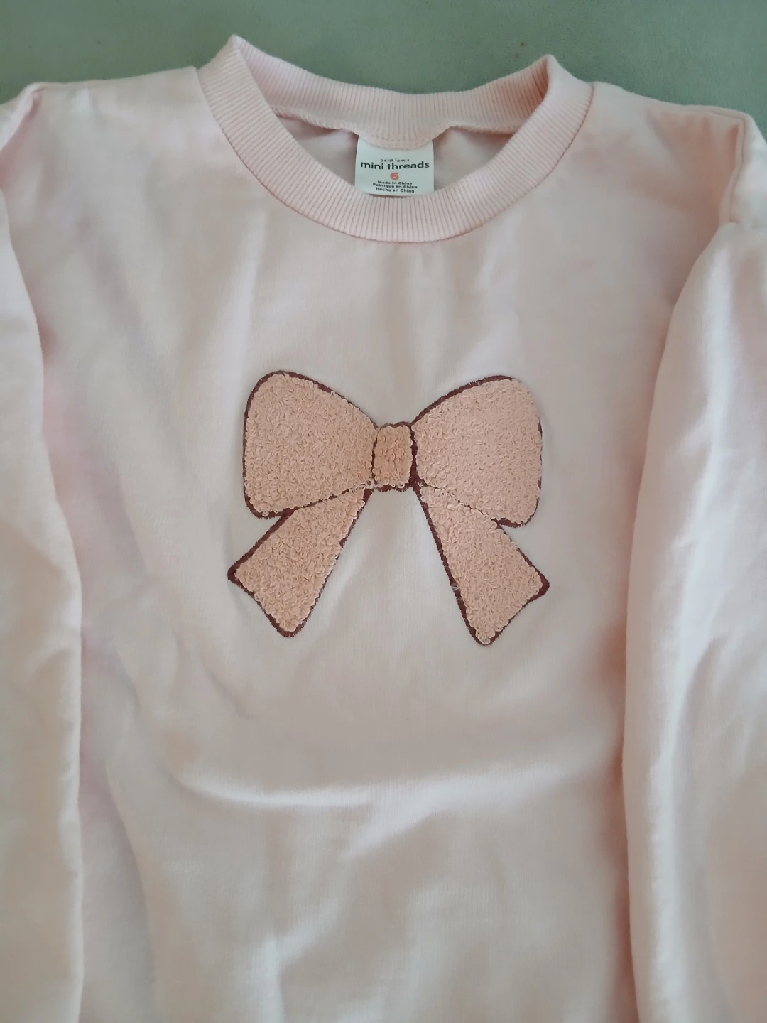Petit Lem Mini Threads Bow Sweater Size 6