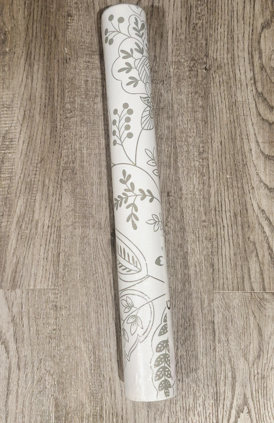 White & Green Floral Peel & Stick Wallpaper 17.3"×393" - photo 3