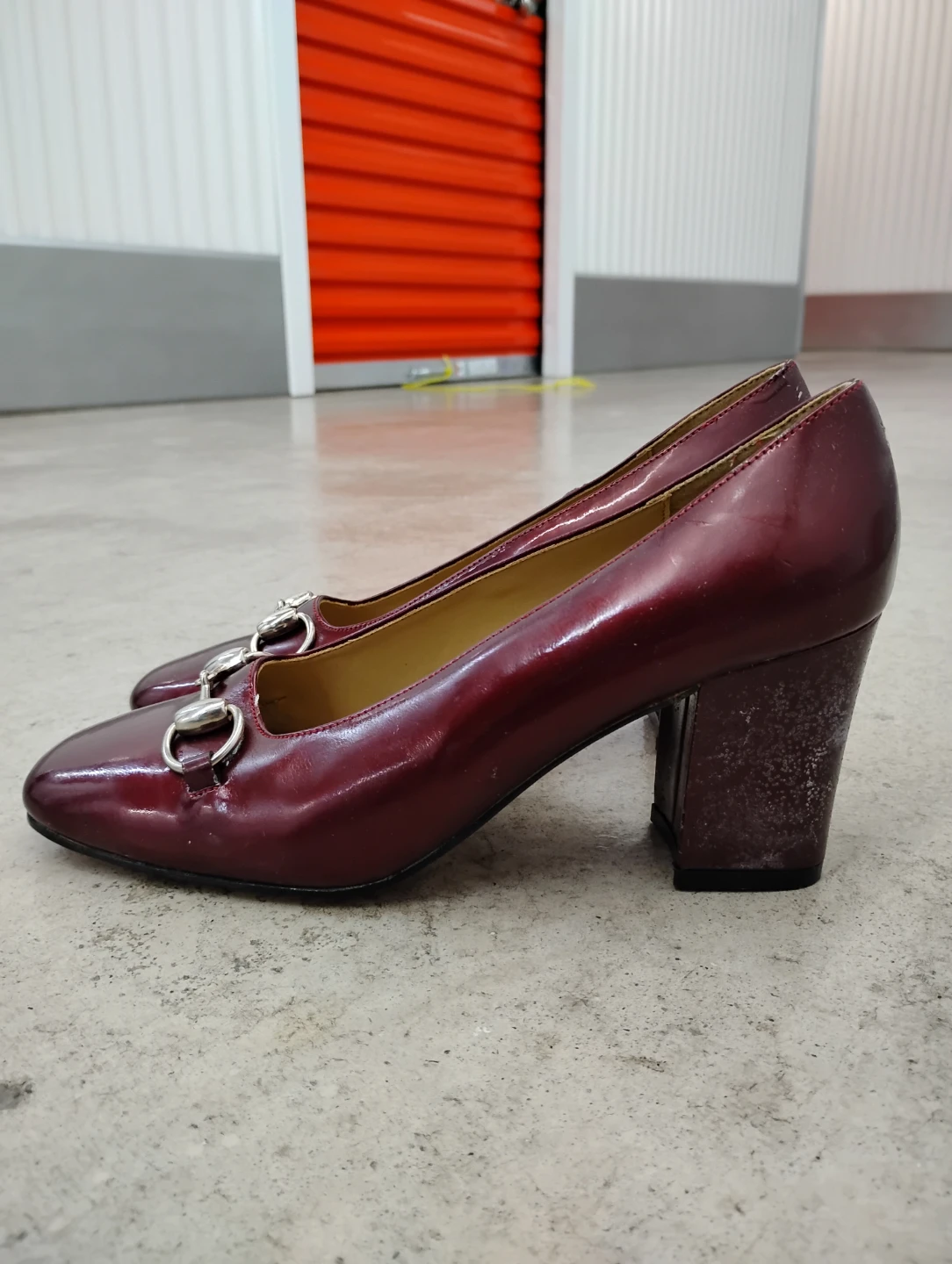 West & Vine Burgundy Block Heel Pumps Size 8.5