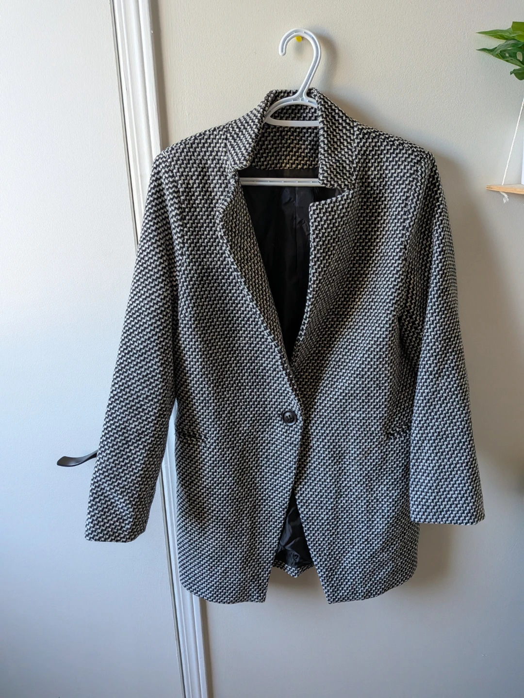 🏈New Black and white houndstooth blazer
