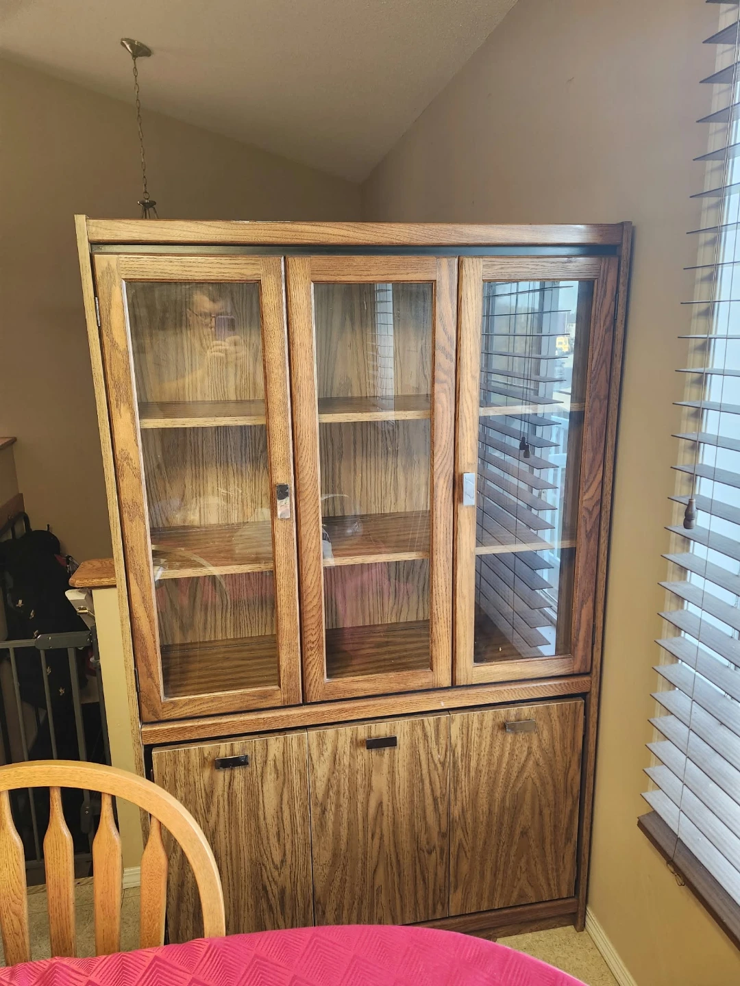 Vintage Oak China Cabinet - photo 3