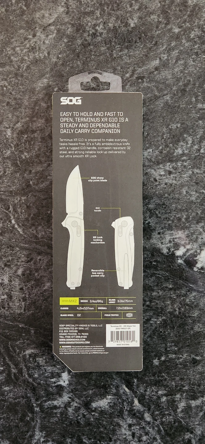 SOG Terminus XR G10 Folding Knife - photo 2