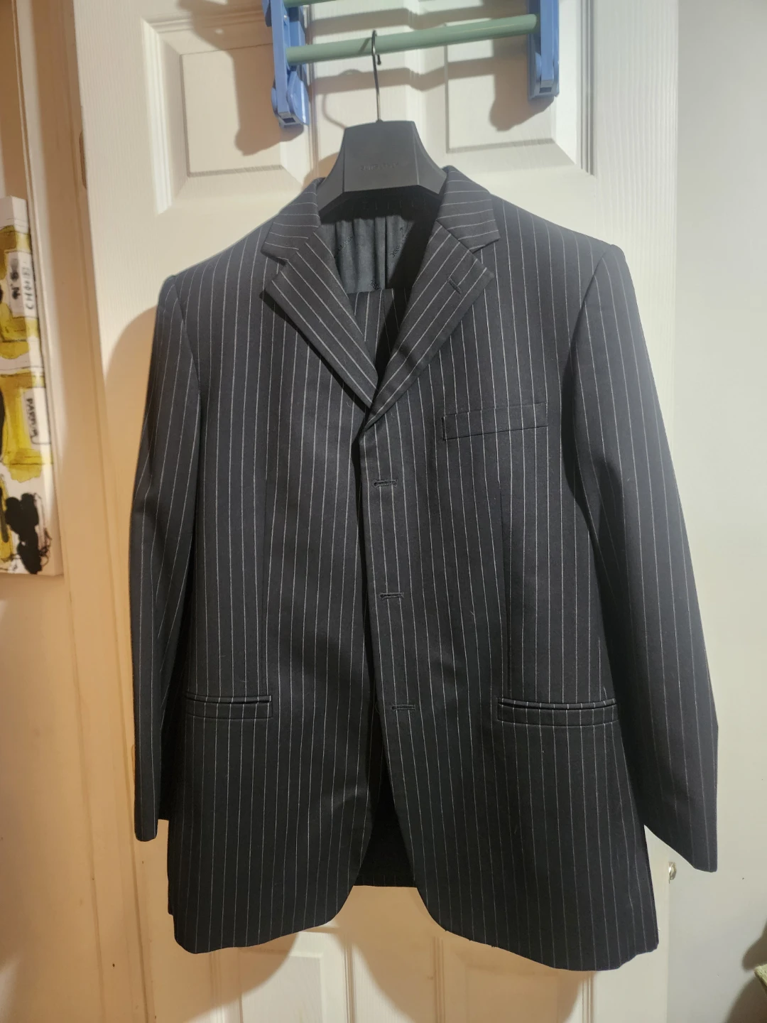 Versace Classic Men's Pinstripe Suit - IT52 / US42L 32x34 Pants - photo 2