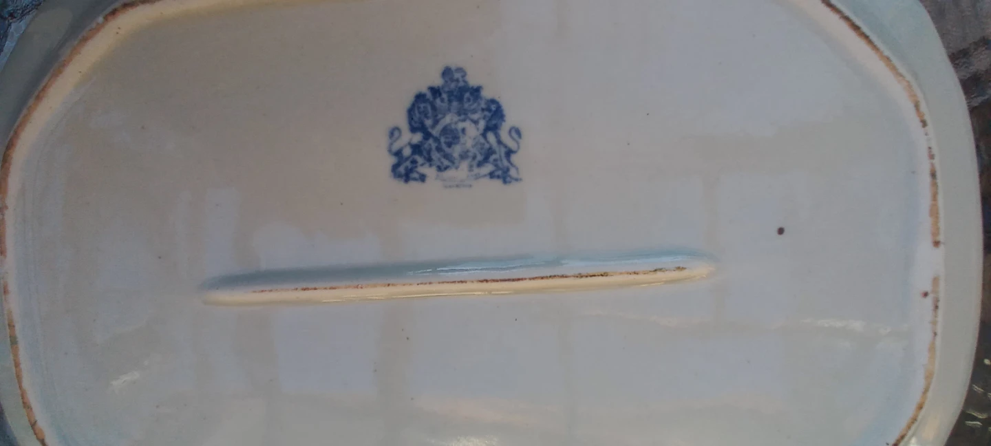 Blue and White Ceramic Serving Platter - photo 4