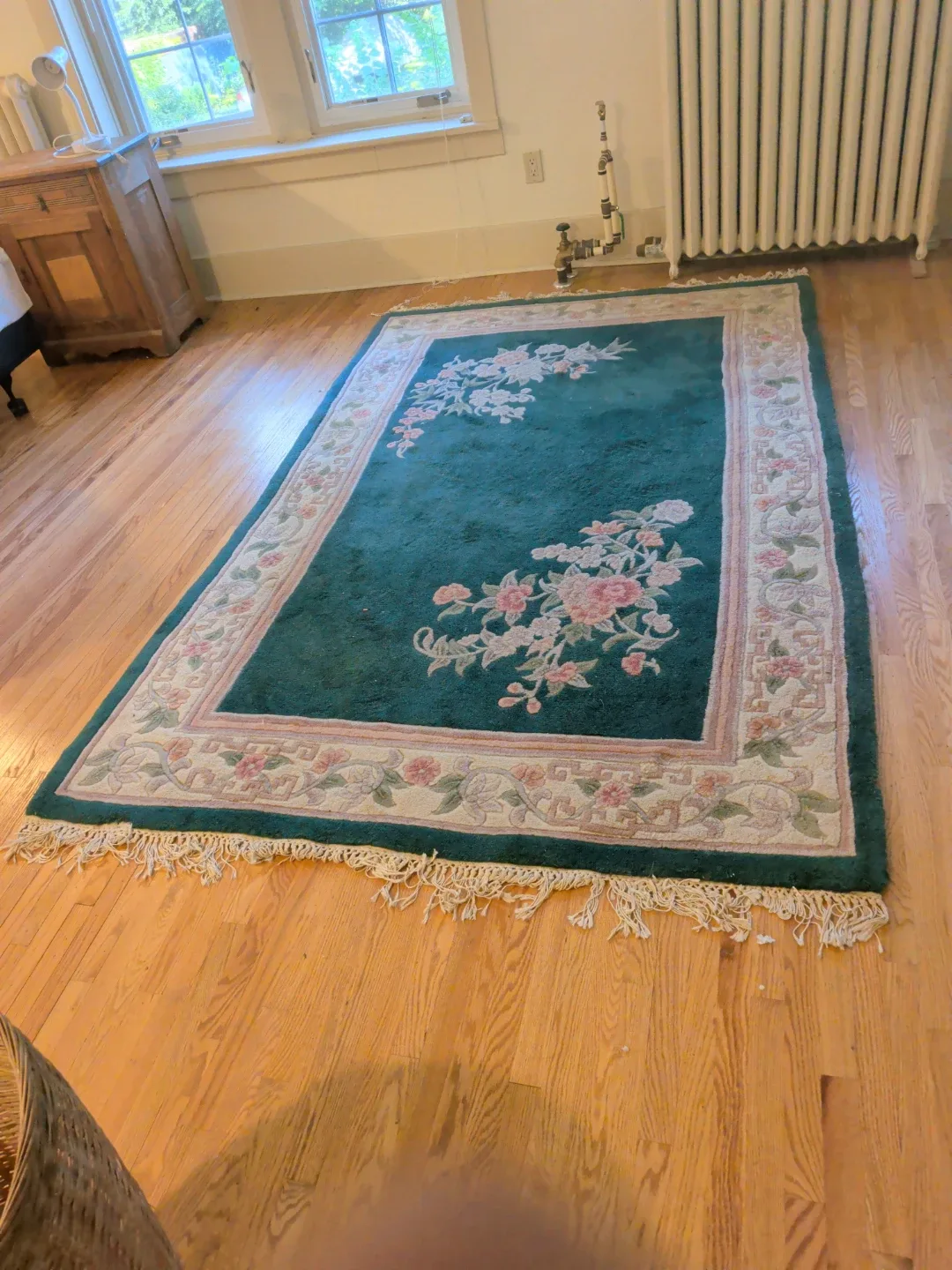 Area Rug with Floral Design