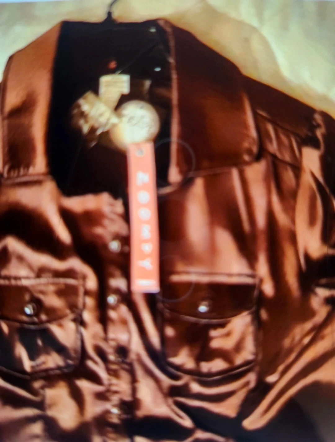 NEW 2 pocket BLOUSE BROWN, SMALL Belted 4 6 8 10 🏈 - photo 4
