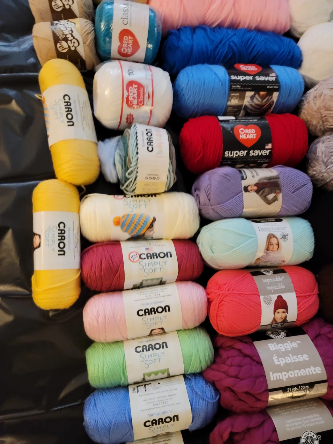 Assorted Craft Yarn Bundle over 55 Pcs new in a bin - photo 5