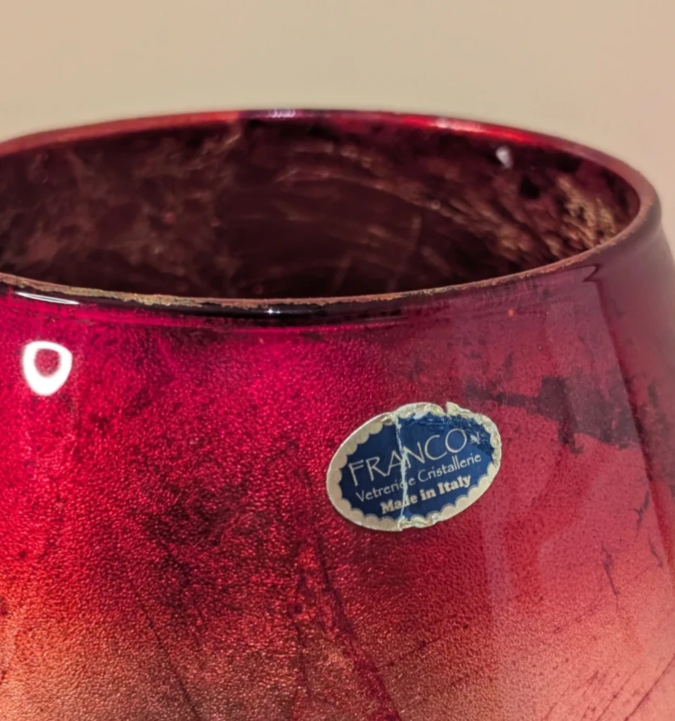 Franco Vetrerie Cristallerie Italian Vase - photo 2