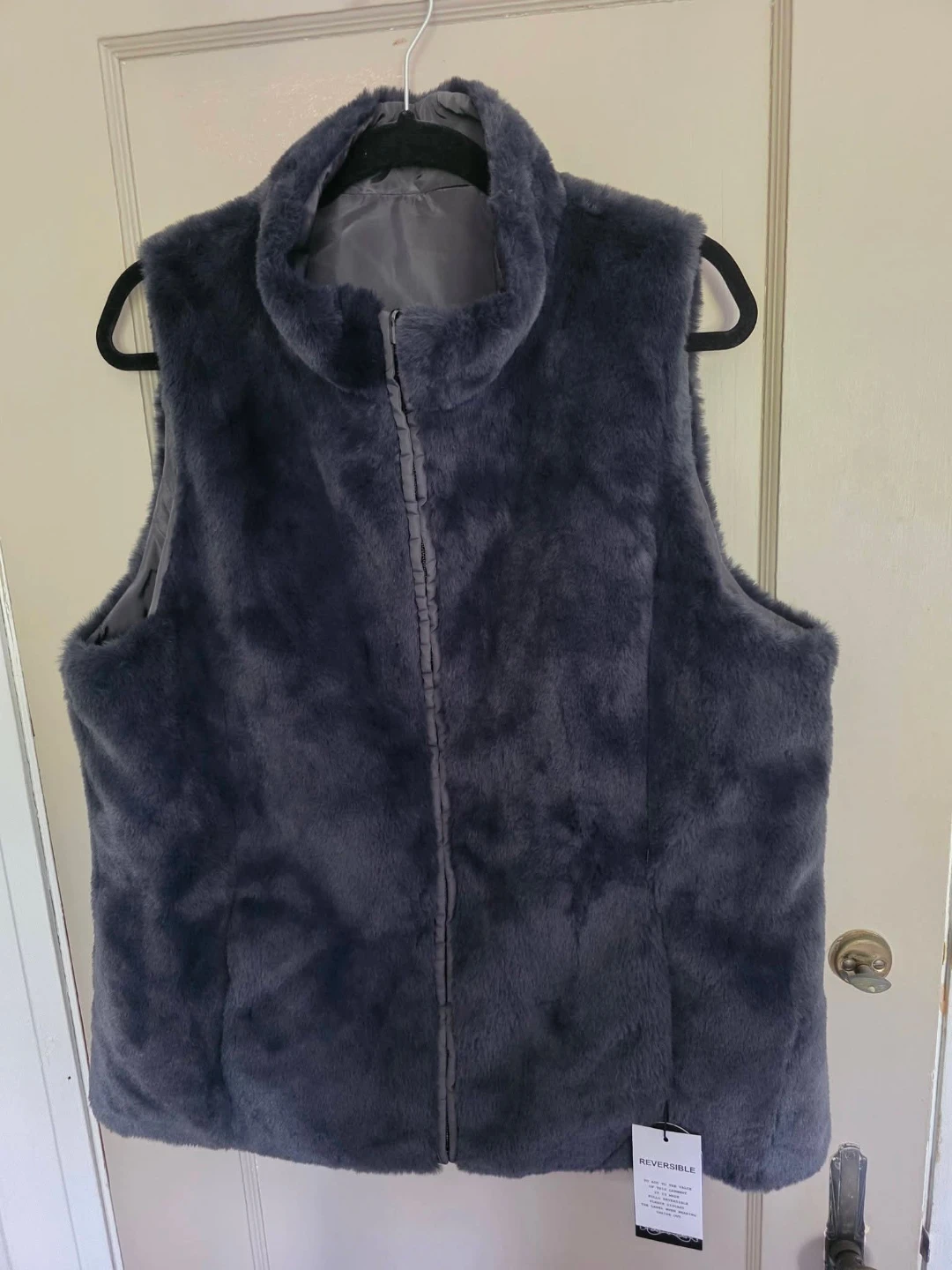 Reversible Faux Fur Vest New