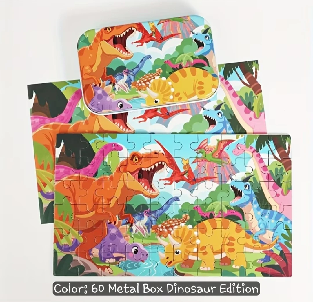 Dinosaur Puzzle in Metal Box✨️🧩🧰 - photo 5