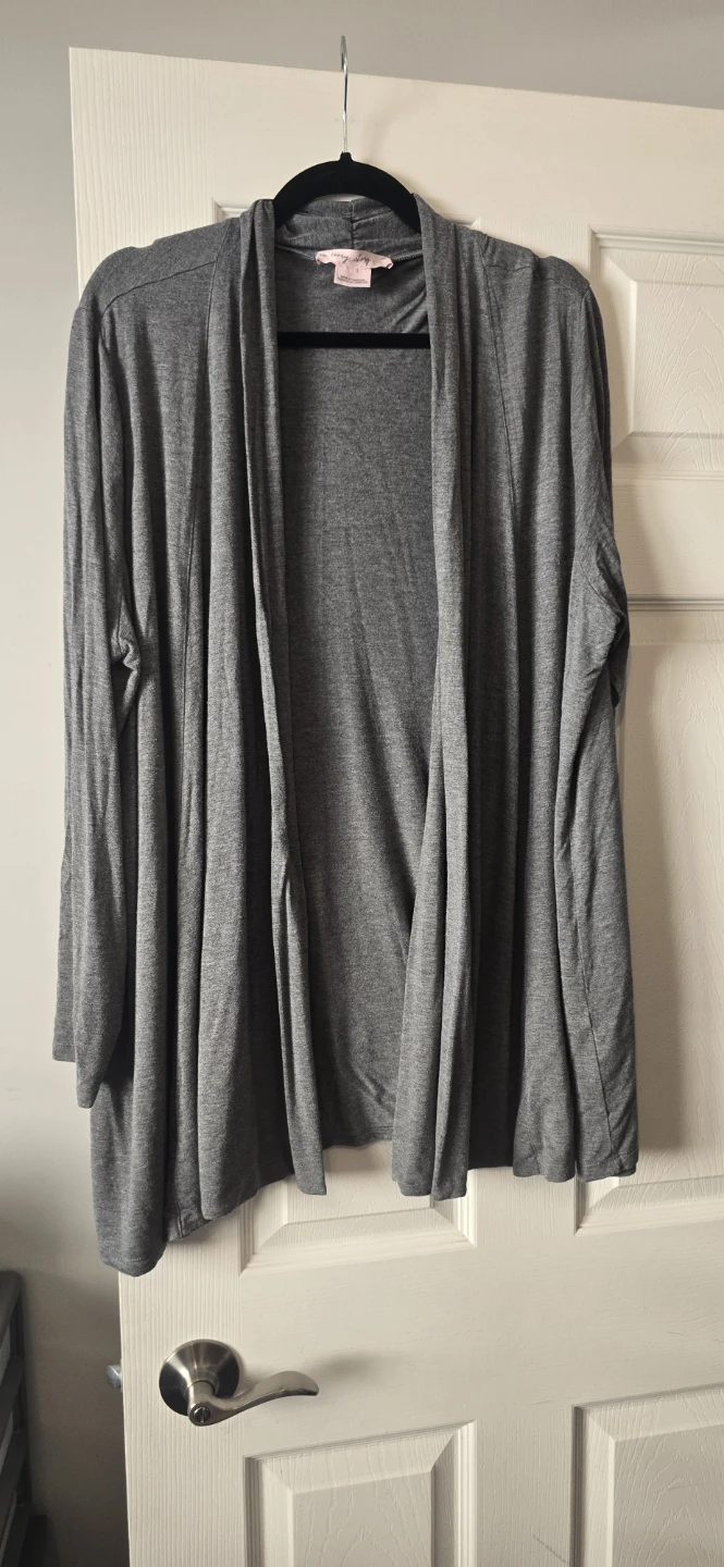 Canda Grey Cardigan Size 1X