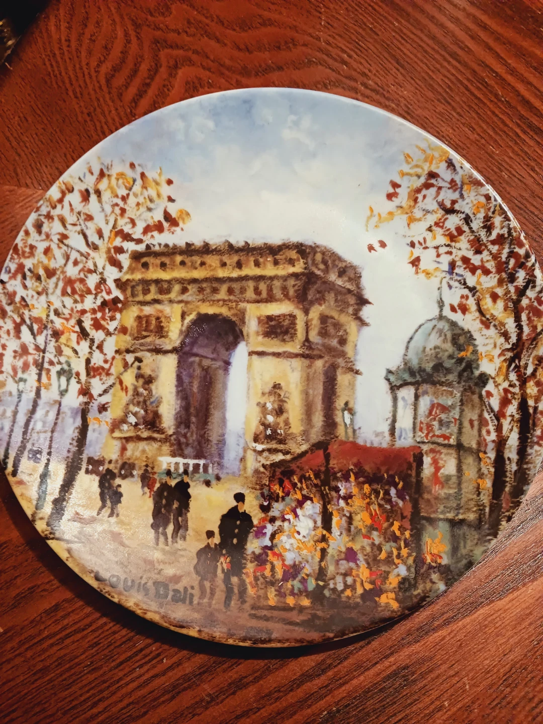 Louis Dali Limoges Porcelain Plate L'Arc de Triomphe - photo 2